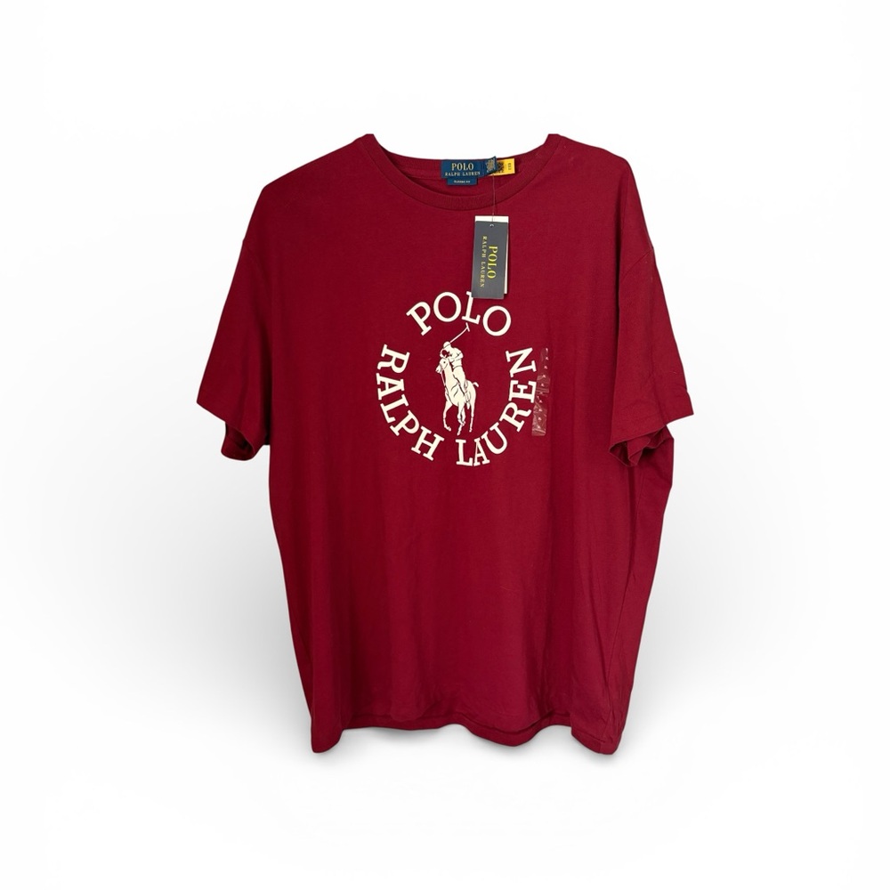 Polo Ralph Lauren Men’s S/S Burgundy T Shirt Big Pony Sz XL/Tall NWT - Picture 3 of 6